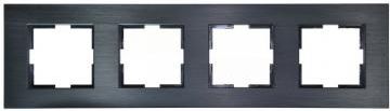 VIKO by Panasonic 4 set frame aluminium black Novella Artline 92182314 | Elektrika.lv