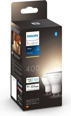 Philips Hue LED Лампочка GU10 5.2W White 2 шт. 929001953508 | Elektrika.lv