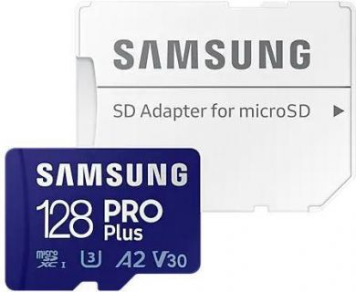 Samsung MEMORY MICRO SDXC PRO+ 128GB/W/ADAPT. MB-MD128SA/EU SAMSUNG MB-MD128SA/EU | Elektrika.lv