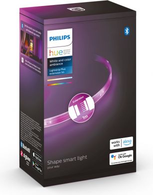 Philips Hue LED Lenta Lightstrip Plus V4 pagarinātājs, 1 m White and color ambiance 929002269201 | Elektrika.lv