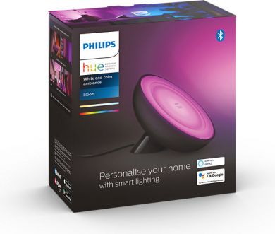 Philips LED Hue Bloom galda lampa, melna gen4 EU/UK White and color ambiance 929002376001 | Elektrika.lv