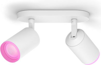 Philips Hue Fugato spot светильник, белый 2x5.7W 240V White and color ambiance 5063231P7 915005761301 | Elektrika.lv