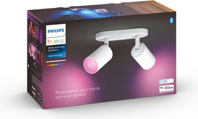 Philips Hue Fugato spot gaismeklis, balts 2x5.7W 240V White and color ambiance 5063231P7 915005761301 | Elektrika.lv