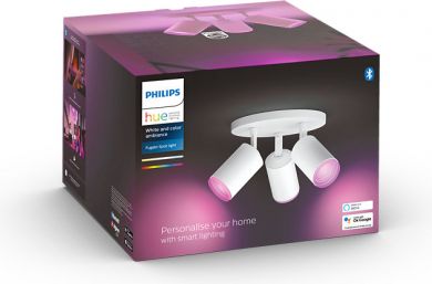 Philips Hue Fugato spot gaismeklis, balts 3x5.7W 240V White and color ambiance 5063331P7 915005761501 | Elektrika.lv