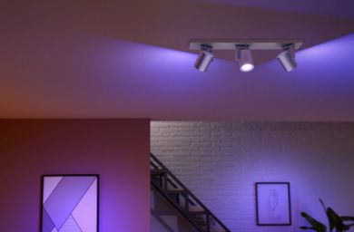 Philips Hue Argenta spot lamp, aluminium 3x5.7W White and Colour Ambiance 5062348P7 915005762501 | Elektrika.lv