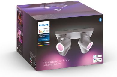 Philips Hue Argenta spot lamp, aluminium 4x5.7W White and Colour Ambiance 5062448P7 915005762601 | Elektrika.lv