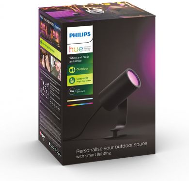 Philips Hue Lily extention black 1x8W SELV ext. White and color ambiance 1741530P7 915005629801 | Elektrika.lv