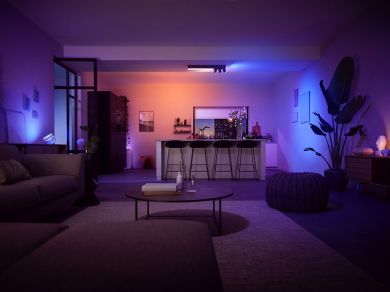 Philips Hue Centris 3-spot, ceiling luminaire, black White and color ambiance 5060930P7 915005928201 | Elektrika.lv