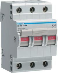 Hager Switch disconnector 80A 3P SB380 | Elektrika.lv