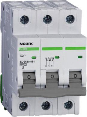 NOARK Ex9BH 3P B16 Miniature Circuit Breaker 10kA B 16A 100323 | Elektrika.lv
