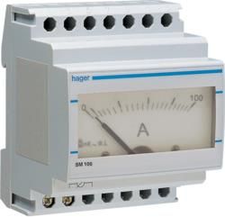 Hager Analogue ammeter 0-100A indirect reading SM100 | Elektrika.lv
