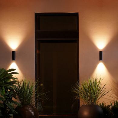 Philips Hue Appear outdoor wall luminaire 2x8W black White and color ambiance 1746330P7 915005842801 | Elektrika.lv