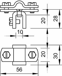 Obo Bettermann Фальцевая клемма для круглых проводников Rd 8-10 мм, до 10 мм, 270 8-10 FT 5317207 | Elektrika.lv
