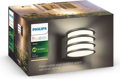Philips Hue Lucca Настенный светильник антрацит 1x9W 230V White 1740193P0 915005561201 | Elektrika.lv