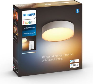 Philips Hue Enrave S потолочный светильник, белый, White Ambiance + Dimmer 4115831P6 915005996401 | Elektrika.lv