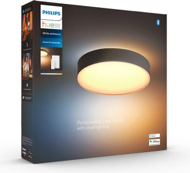 Philips Hue Enrave M потолочный светильник, черный, White Ambiance + Dimmer 4115930P6 915005996701 | Elektrika.lv