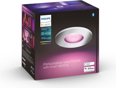 Philips Hue Xamento recessed luminaire, chrome, 1x5.7W White and color ambiance 929003074701 | Elektrika.lv