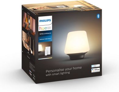 Philips Hue Wellness galda lampa melna White Ambiance + Dimmer 929003054001 | Elektrika.lv