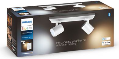 Philips Hue Runner двойной светильник, белый 2x5W White Ambiance + Dimmer 929003045601 | Elektrika.lv