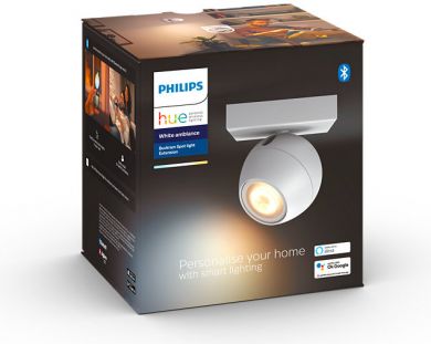 Philips Hue BUCKRAM single spot, white 1x5.5W White Ambiance + Dimmer 929003048601 | Elektrika.lv