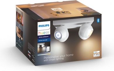 Philips Hue BUCKRAM четверной светильник, белый 4x5.5W White Ambiance + Dimmer 929003048201 | Elektrika.lv
