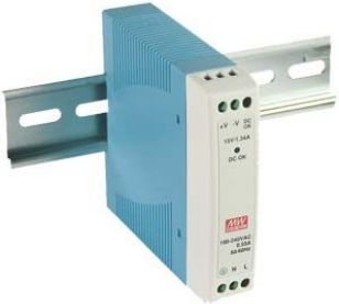 Mean Well MDR20-12(230/12V-1,5A) Impuls power supply for DIN MDR20-12-001 | Elektrika.lv