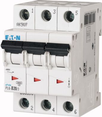 EATON PL6-B6/3 Aвтоматический выключатель 6A 3P B 286586 | Elektrika.lv