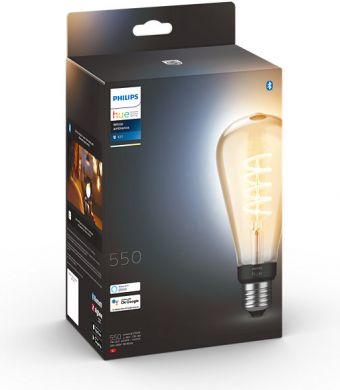 Philips Hue LED spuldze 7W Fil ST72 EUR E27 White Ambiance 929002477901 | Elektrika.lv