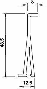 Obo Bettermann Starpsiena kanālam ar augstumu 60 mm, L=2000mm, Gaiši pelēks, 2371 60 6023118 | Elektrika.lv