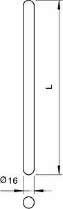 Obo Bettermann Молниеприемный стержень/стержень заземления, с двусторонне округленным краем, L=1500мм, Ø16мм, 101 A-CU 5400627 | Elektrika.lv
