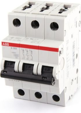 ABB S203-C63 Miniature Circuit Breaker 6kA 63A 3P 2CDS253001R0634 | Elektrika.lv