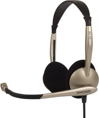 Koss Koss Headphones CS100USB Wired, On-Ear, Microphone, USB Type-A, Noice canceling, Gold 193110 | Elektrika.lv