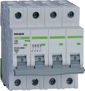 NOARK Ex9BN 4P D1 Aвтоматический выключатель 6kA D 1A 100255 | Elektrika.lv