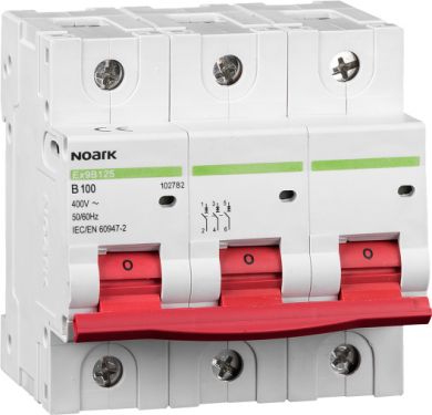 NOARK Ex9B125 3P B100 Miniature Circuit Breaker B 100A 102782 | Elektrika.lv