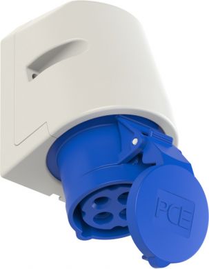 PCE Wall socket outlet 4x16A (3P+PE) 9h IP44 blue 114-9 | Elektrika.lv