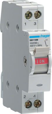 Hager Выключатель нагрузки 16A 1P SBN116 | Elektrika.lv