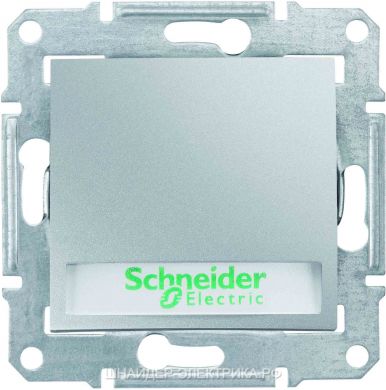 Schneider Electric Zvanu poga ar L-Sim MEX 10AX 12V alumīnijs Sedna SDN1700460 | Elektrika.lv