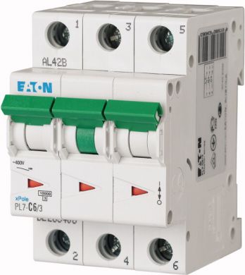 EATON PL7-C6/3 Aвтоматический выключатель 6A 3P C 263406 | Elektrika.lv