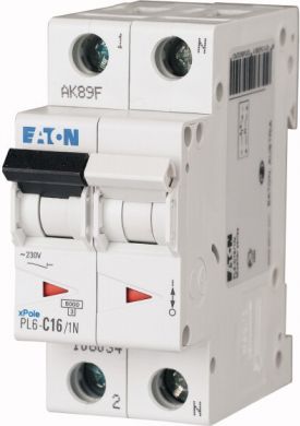 EATON PL6-C4/1N Automātslēdzis 4A 1P+N C 106030 | Elektrika.lv