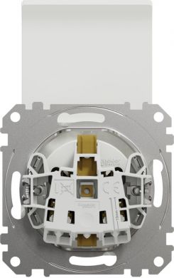 Schneider Electric Socket outlet, grounded, with lid, screwless, white Sedna Design SDD111024 | Elektrika.lv