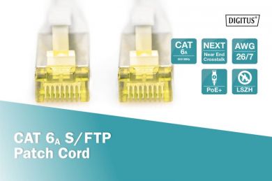 Digitus  Patch kabelis CAT6A S-FTP, Cu, LSZH AWG 26/7, 1 m, Pelēks DK-1644-A-010 | Elektrika.lv
