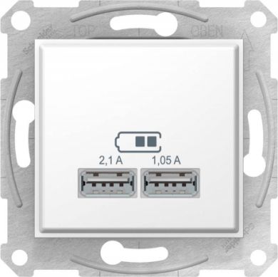 Schneider Electric USB ligzda 2.1A balta Sedna SDN2710221 | Elektrika.lv