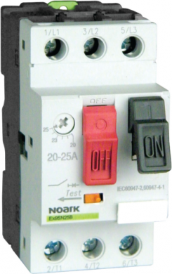 NOARK Manual Motor Starter, Ex9SN, 25A, Pushbutton, 0.10-0.16A 108940 | Elektrika.lv