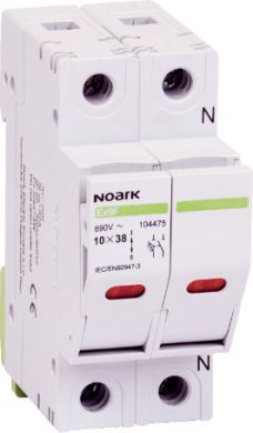 NOARK Ex9F 1PN 32A корпус предохранителя 10x38mm 1P+N 104475 | Elektrika.lv