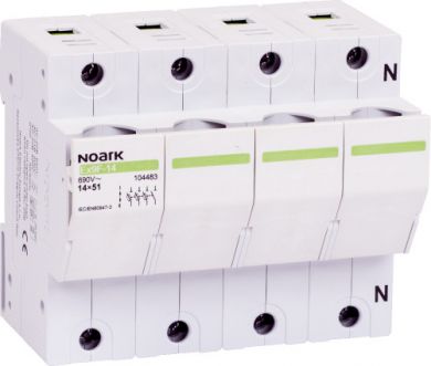 NOARK Ex9F-14 3PN 50A Fuse holder 14x51mm 3P+N 104483 | Elektrika.lv