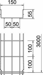 Obo Bettermann Mesh cable tray GR-Magic&reg; 55x150x3000 GRM55/150 6001444 | Elektrika.lv