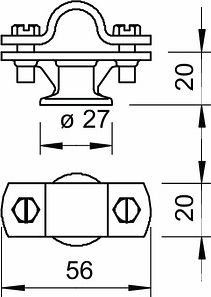 Obo Bettermann 113 Z-16 Rod holder 16mm Zn VZ 5412609 | Elektrika.lv