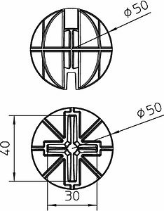 Obo Bettermann Protection Ball RD 8-10/ FL 25/ 30/ 40 for earthing tape and wire 5018014 | Elektrika.lv
