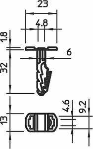 Obo Bettermann Push-fit anchors for cable ties, 910 STK 6x30 2351609 | Elektrika.lv