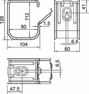 Obo Bettermann 70 Leitungenbright, DIN EN 10147Mild steel, St 2207060 | Elektrika.lv